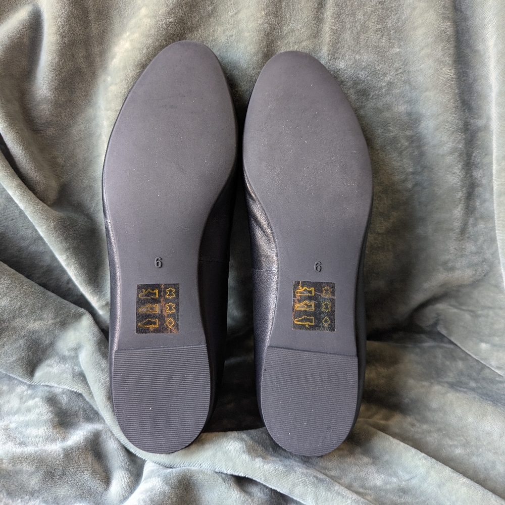 New Madewell Alana Ballet Flat Black Leather - Picture 5 of 5